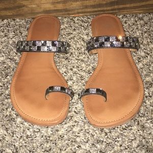 YELLOW BOX Rhinestone Sandals